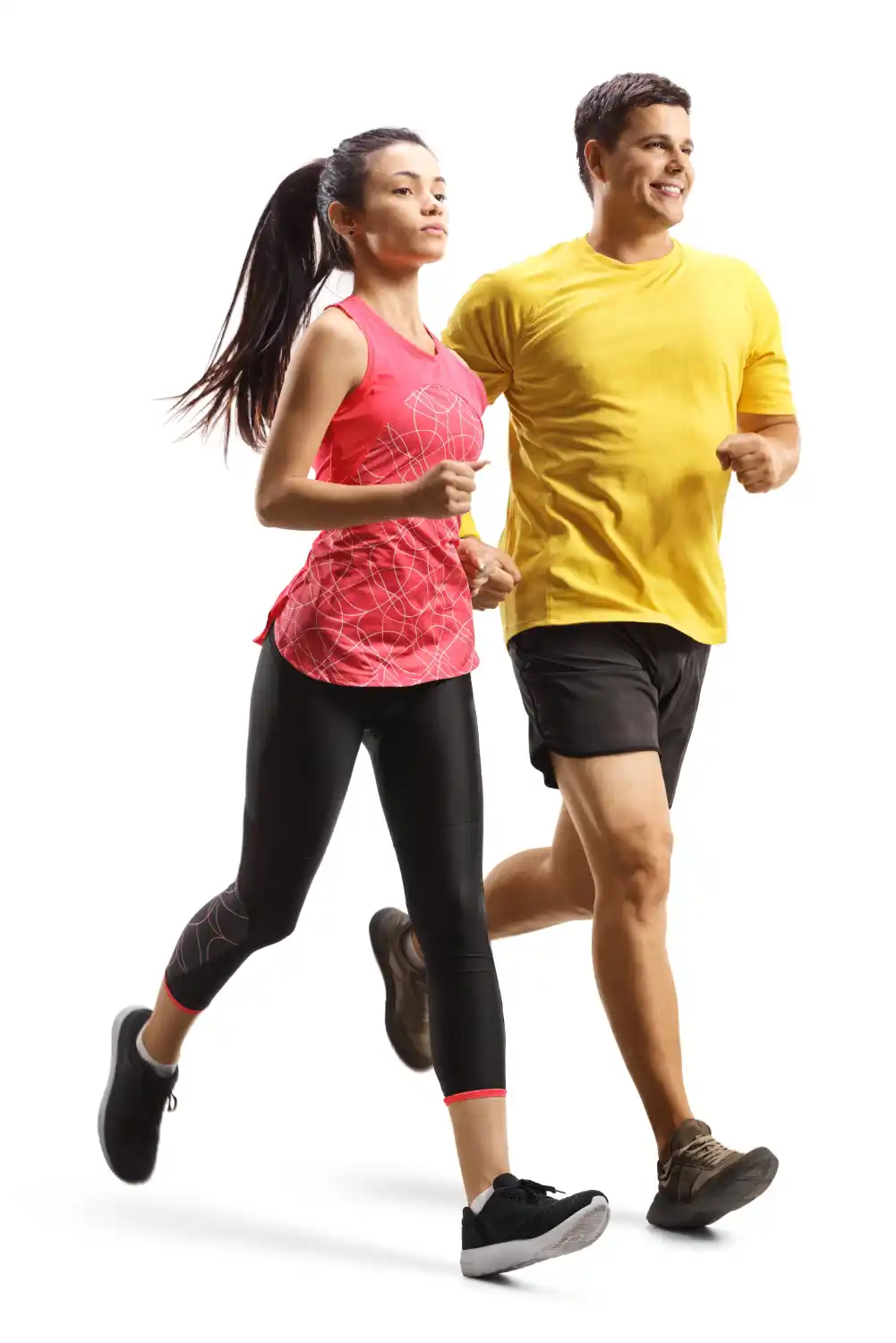 Athletic People Running