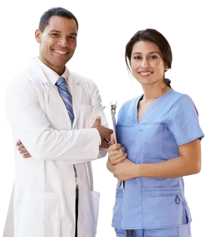 Two doctors standing next to eachother